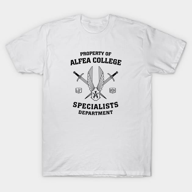 Property of Alfea College: Specialists Department T-Shirt by BadCatDesigns